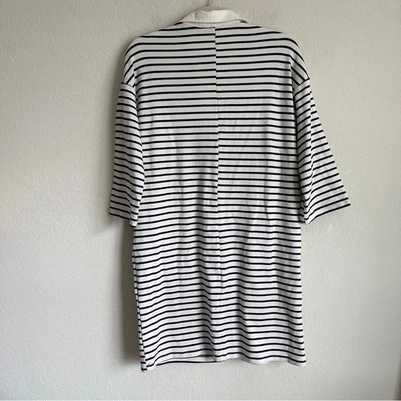 Tuckernuck Ashton Knit Polo Dress Ivory Navy Striped - Picture 5 of 5
